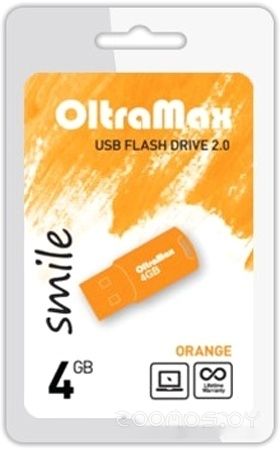 USB Flash OltraMax  Smile 4GB (оранжевый)