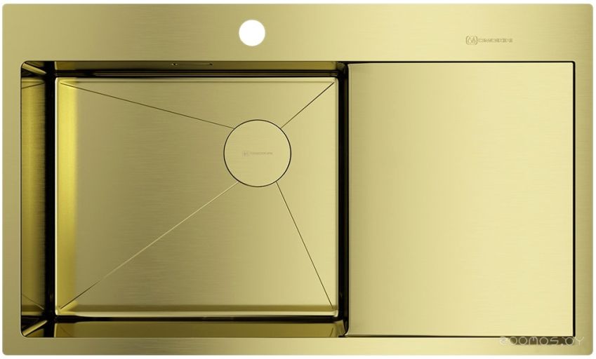Кухонная мойка Omoikiri Akisame 86-LG-L Side светлое золото, фото 1