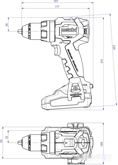 Дрель-шуруповерт Metabo BS 18 LT BL 602325550 (с 2-мя АКБ, кейс), фото 4