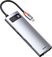 Док-станция Baseus Metal Gleam Series 8-in-1 Type-C CAHUB-CV0G