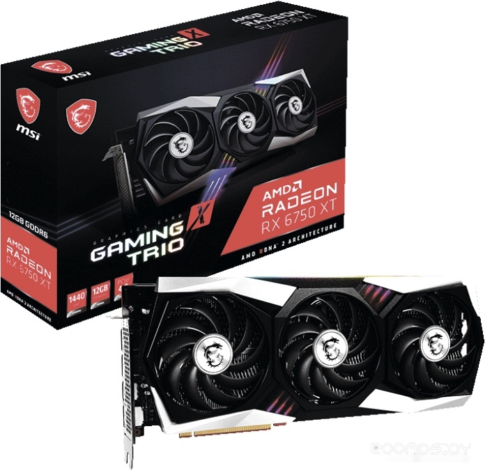 Видеокарта MSI Radeon RX 6750 XT Gaming X Trio 12G, фото 2
