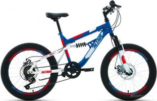 Детский велосипед ALTAIR MTB FS 20 disc (синий/красный, 2022)