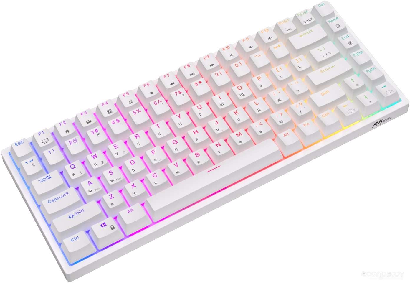 Клавиатура Royal Kludge RK84 RGB (белый, RK Red), фото 4