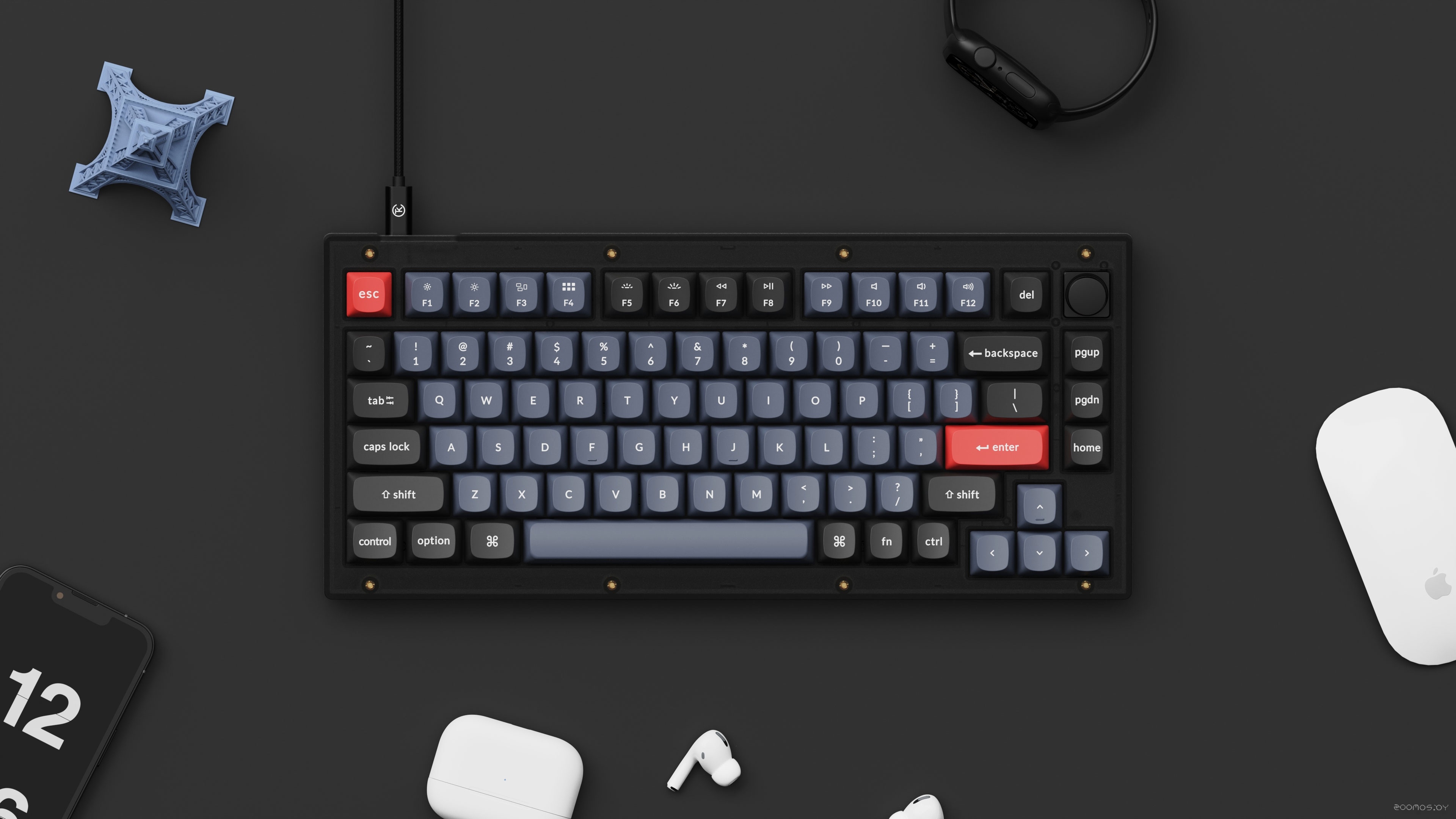 Клавиатура Keychron V1 RGB V1-C3 (Keychron K Pro Brown, RU), фото 4