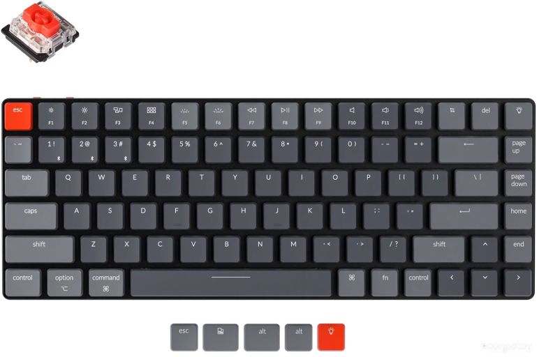 Клавиатура Keychron K3 V2 RGB K3-B1 (Gateron G Pro Red, RU)