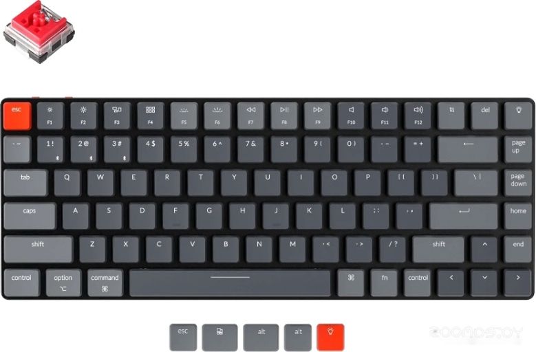 Клавиатура Keychron K3 V2 RGB K3-E1 (Keychron Low Profile Optical Red, RU), фото 1