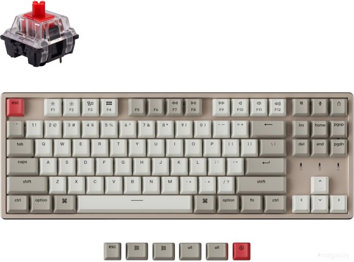 Клавиатура Keychron K8 K8-M1 (Gateron G Pro Red, RU), фото 1