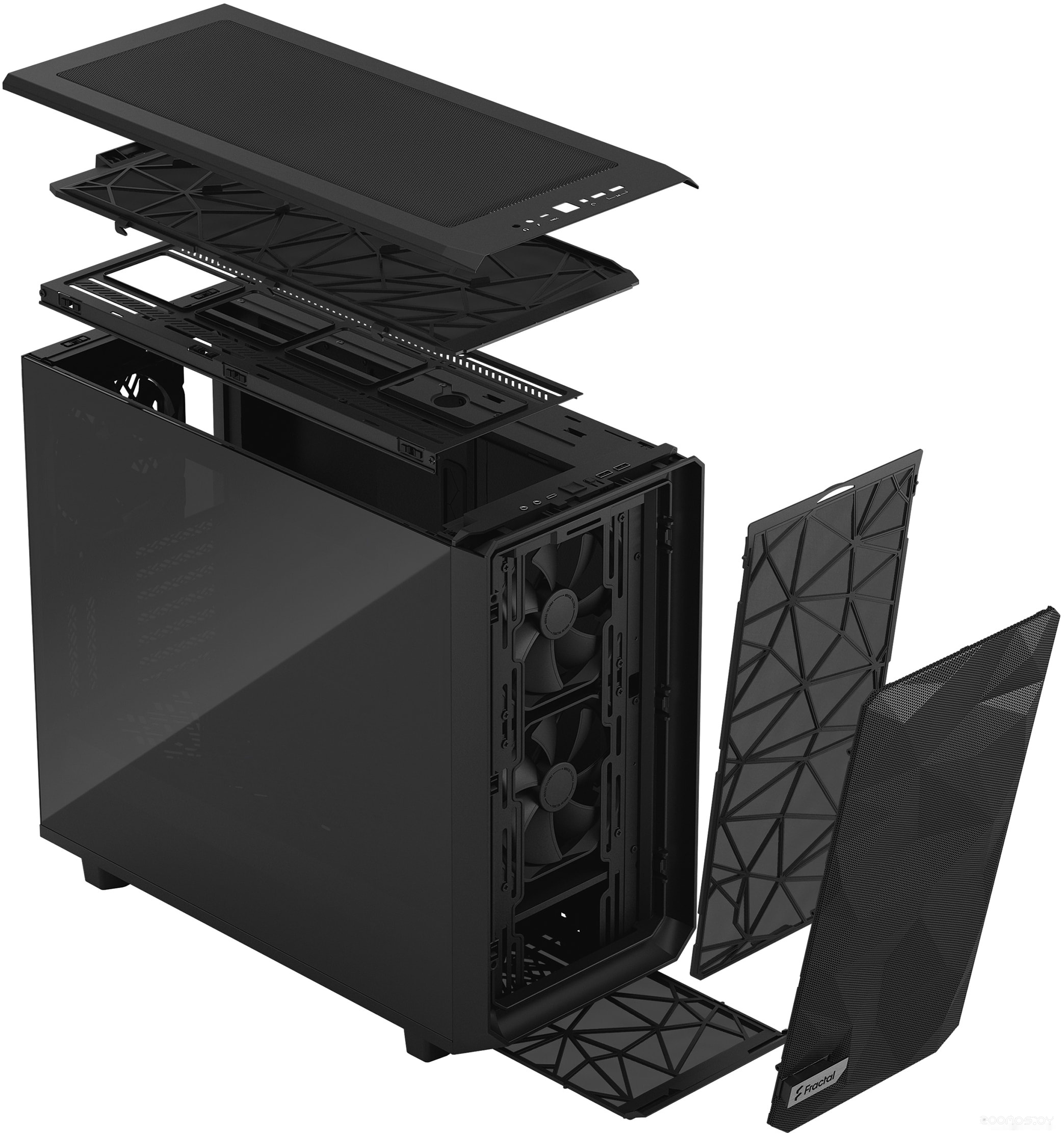 Корпус Fractal Design Meshify 2 Dark Tempered Glass Black FD-C-MES2A-02, фото 15
