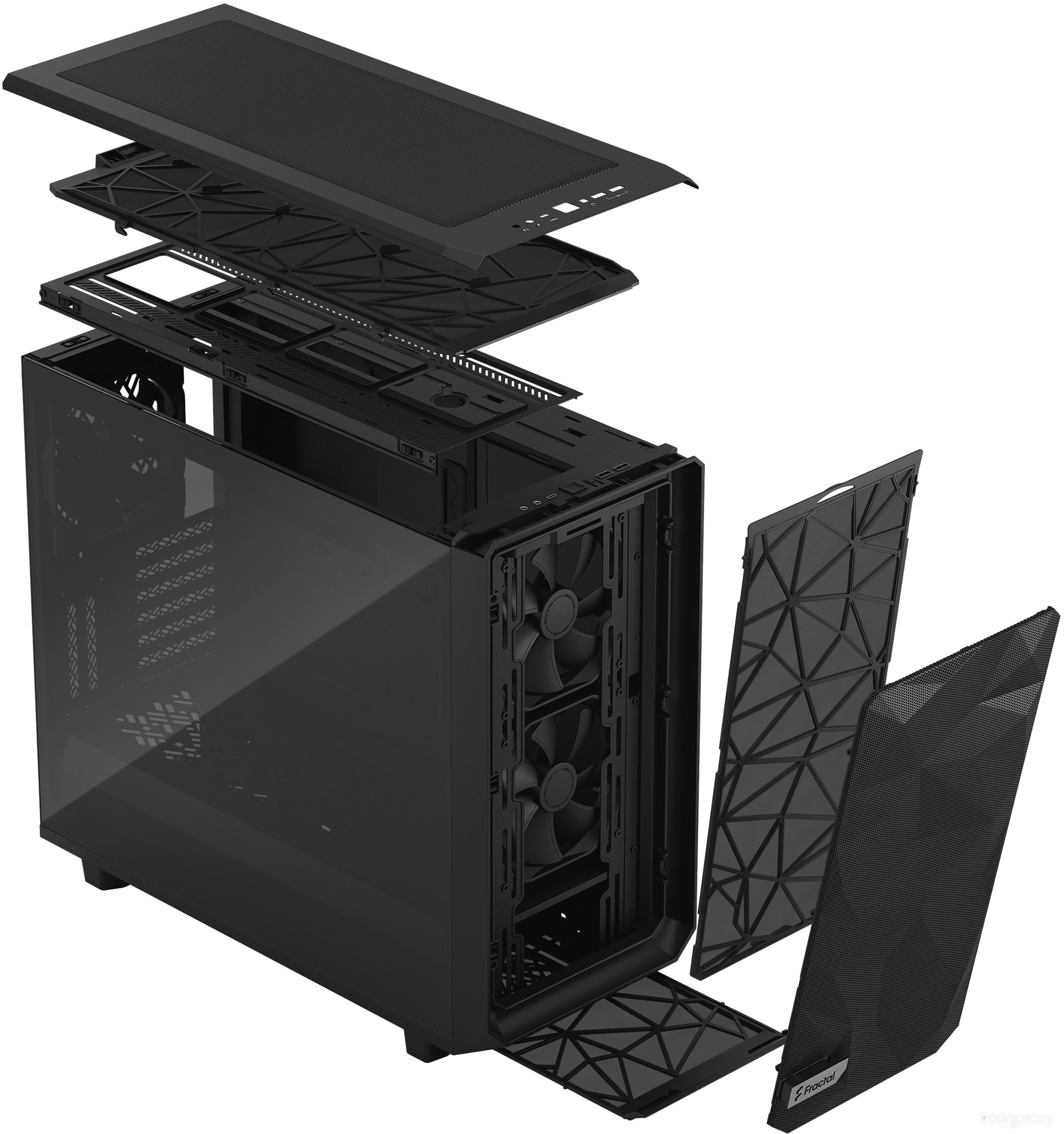 Корпус Fractal Design Meshify 2 Light Tempered Glass Black FD-C-MES2A-03, фото 15
