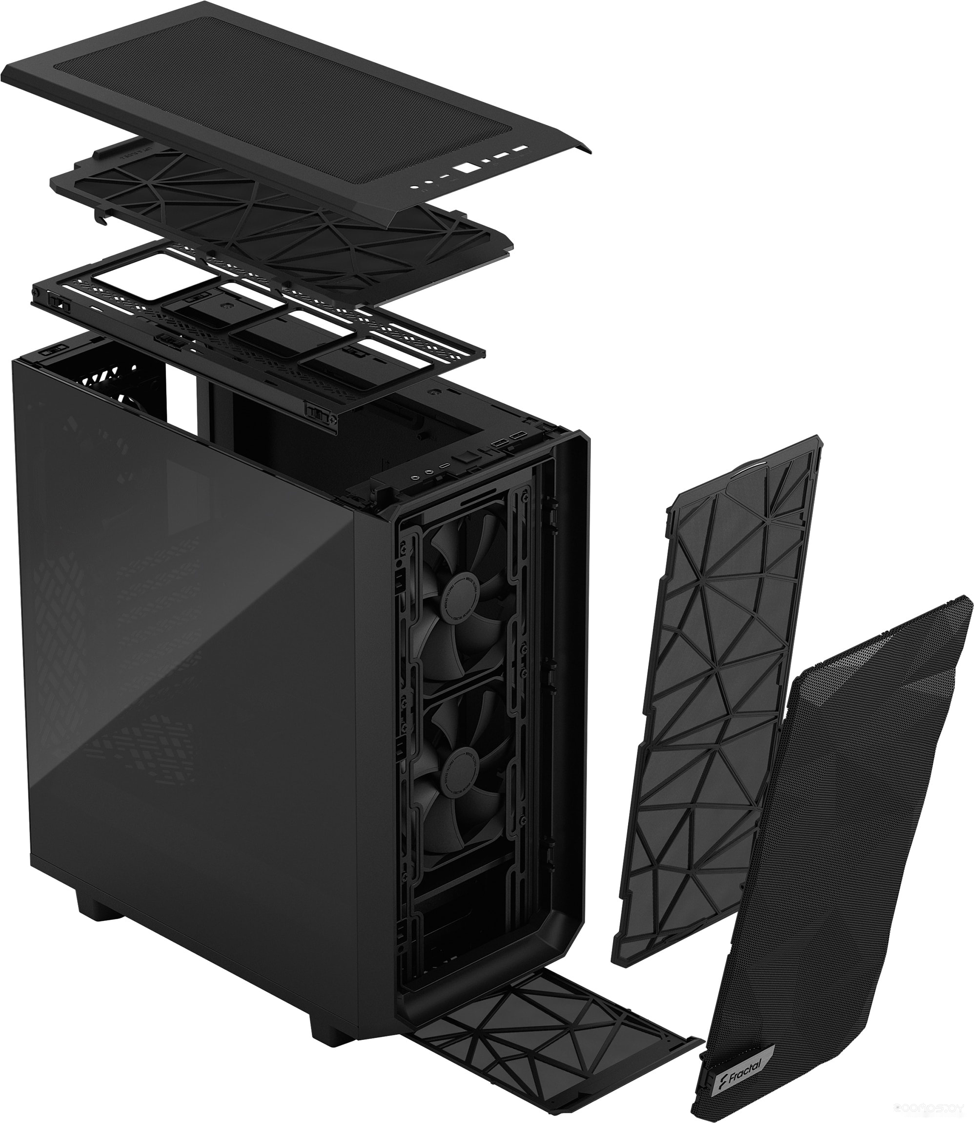 Корпус Fractal Design Meshify 2 Compact Dark Tempered Glass FD-C-MES2C-02, фото 9