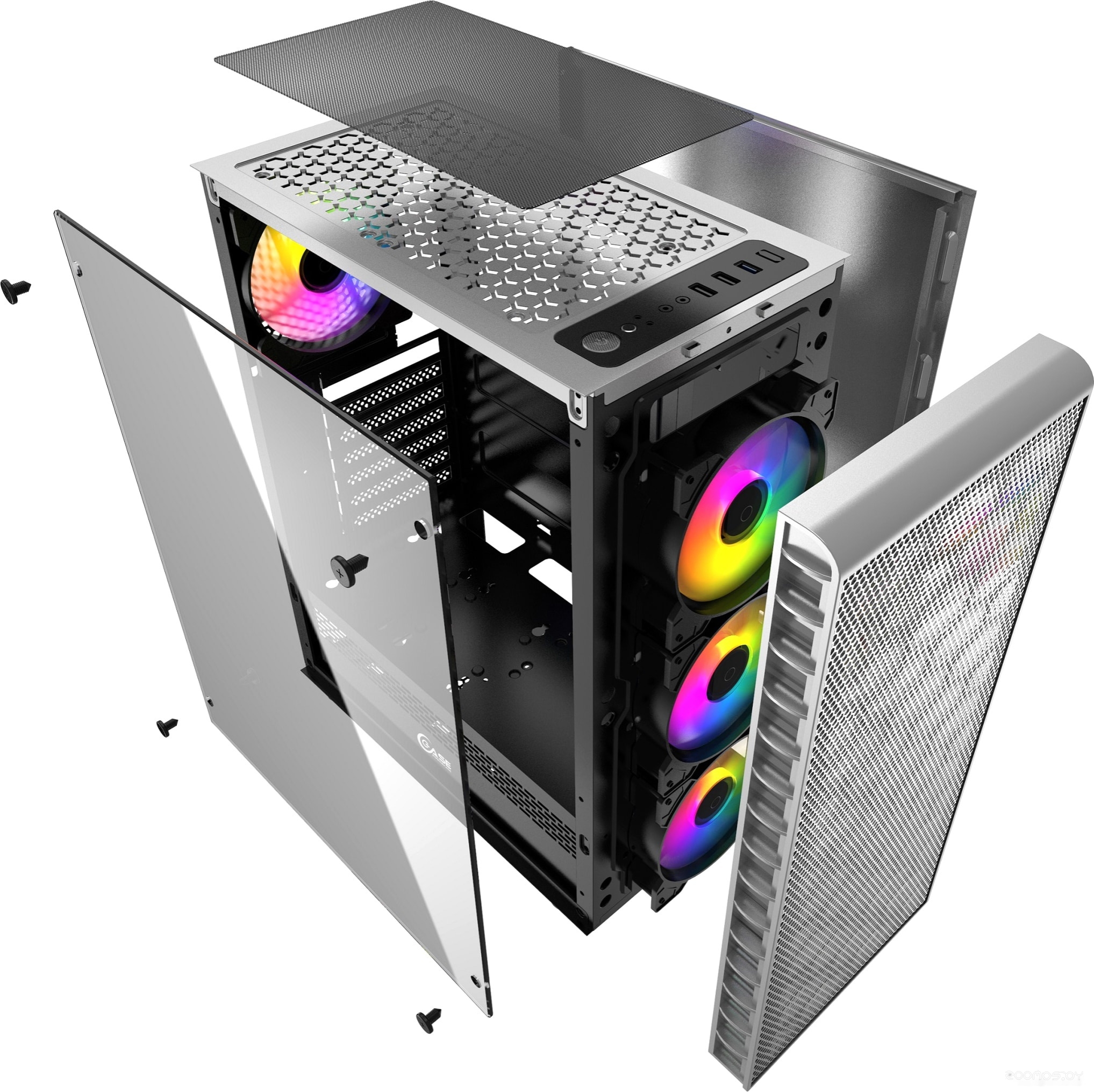 Корпус PowerCase Mistral Z4C LED (белый), фото 6