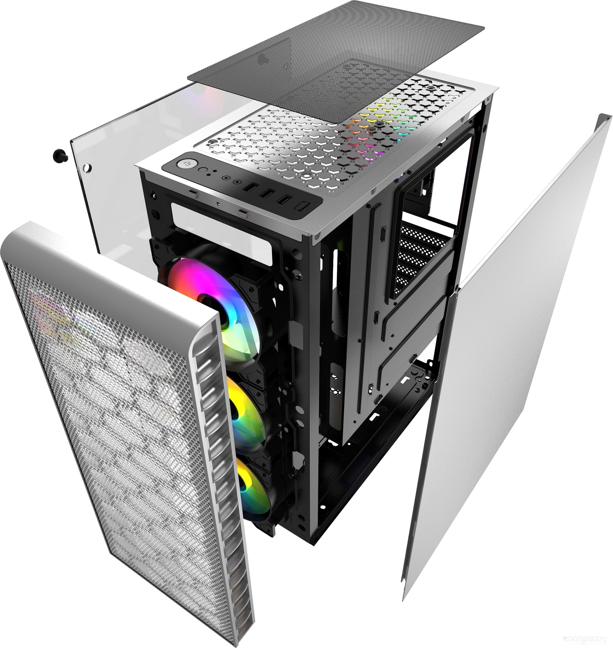 Корпус PowerCase Mistral Z4C LED (белый), фото 7