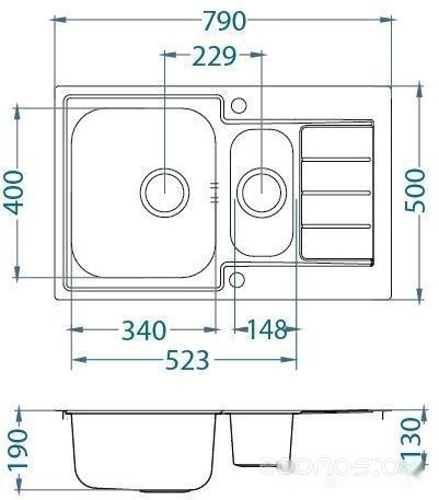 Кухонная мойка Alveus Line Maxim 70 1089614, фото 4