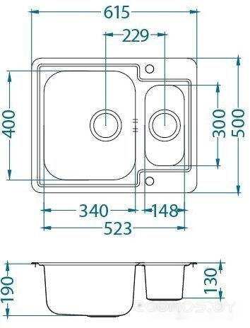 Кухонная мойка Alveus Line Maxim 50 1089612, фото 4