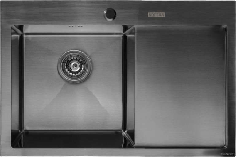 Кухонная мойка ARFEKA AF 780*505 L Black PVD Nano, фото 1