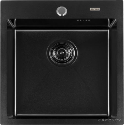 Кухонная мойка ARFEKA Eco AR 500*500 Black PVD Nano, фото 1
