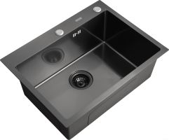 Кухонная мойка ARFEKA Eco AR 600*450 Black PVD Nano