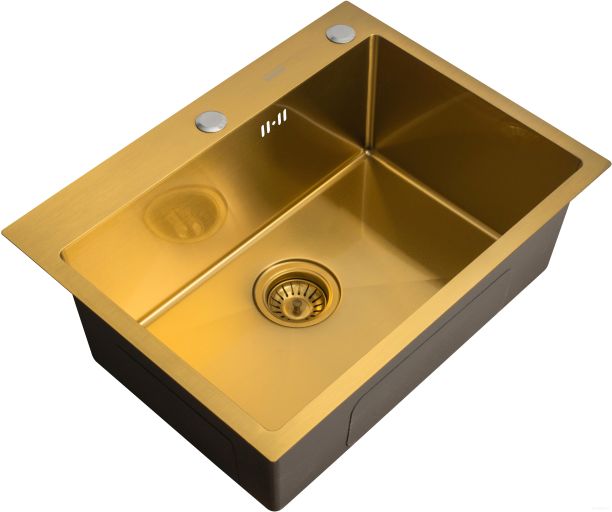 Кухонная мойка ARFEKA Eco AR 600*500 Golden PVD Nano, фото 1