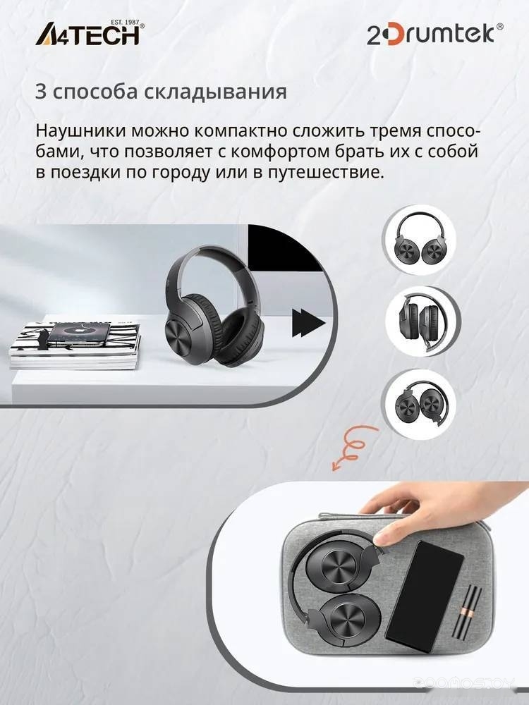 Наушники A4Tech BH300 (серый), фото 7