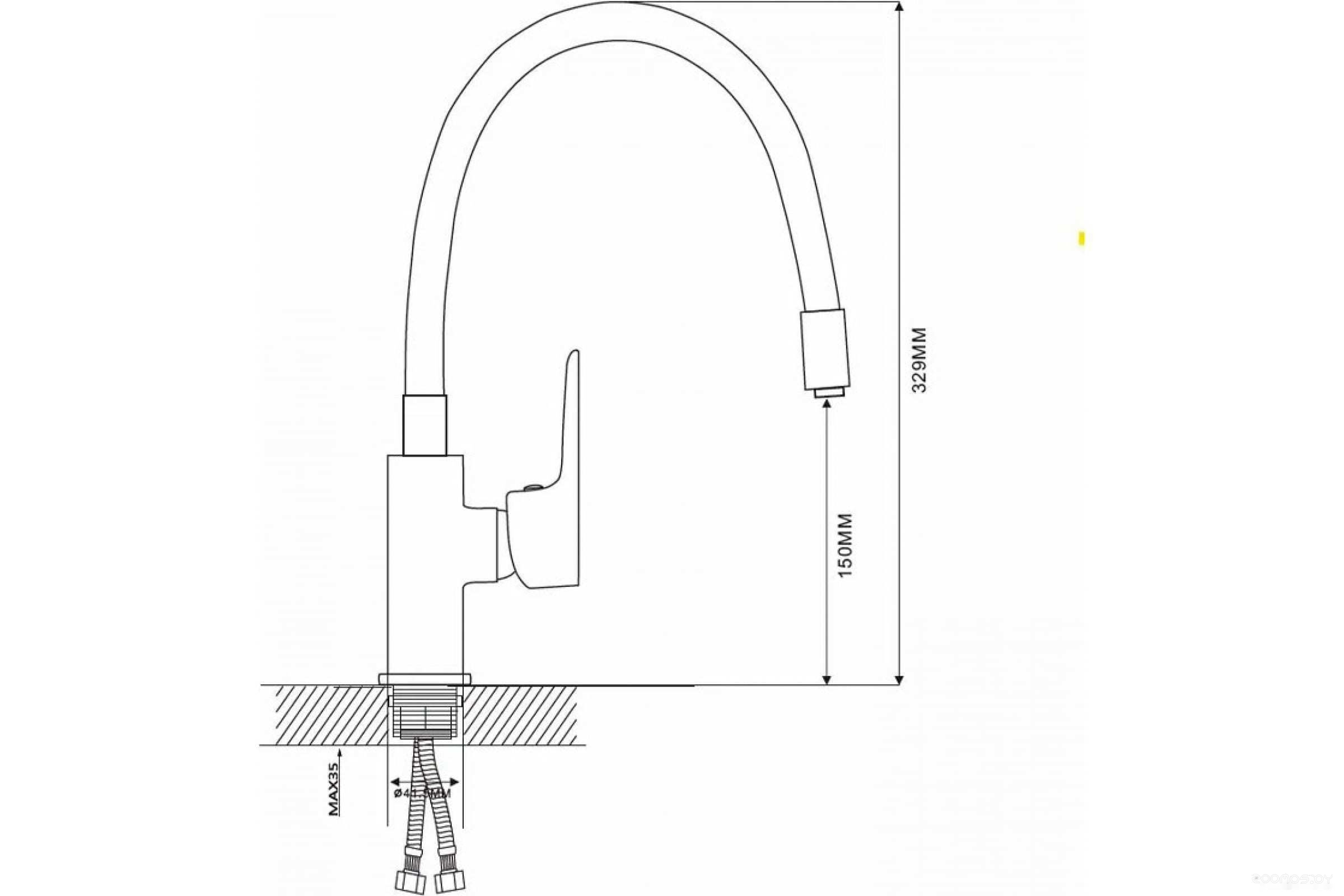 Смеситель Ekko E4264-7, фото 6