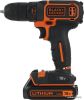 Дрель-шуруповерт Black & Decker BDCDC18B (с 2-мя АКБ, без кейса)