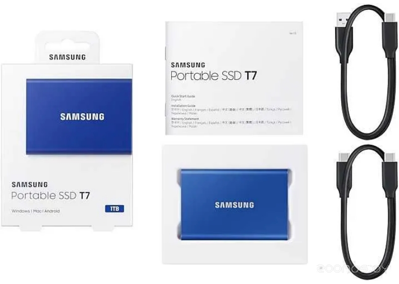 SSD-накопитель Samsung T7 Touch 1TB (синий) (MU-PC1T0H/WW), фото 2