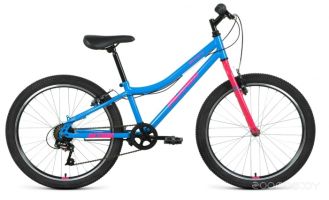 Велосипед ALTAIR MTB HT 24 1.0 (12, голубой/розовый, 2022)