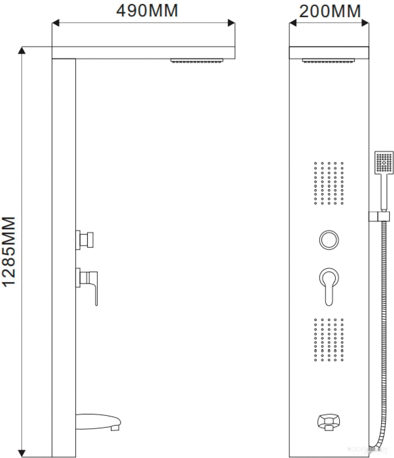 Душевая система Maxonor MN2523, фото 10