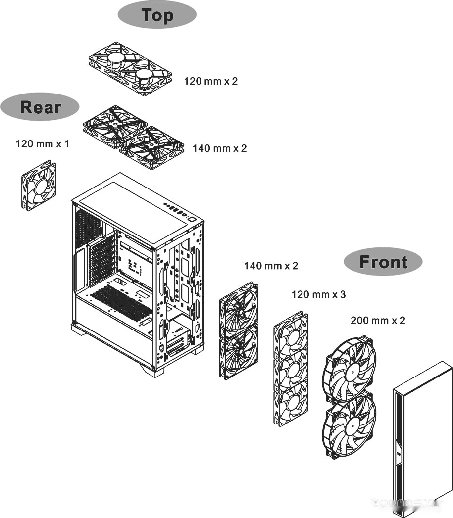 Корпус Thermaltake Versa T35 TG RGB CA-1R7-00M1WN-00, фото 4