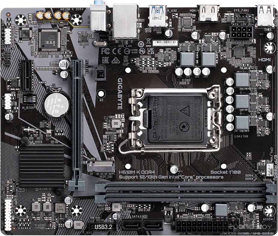 Материнская плата Gigabyte H610M K DDR4, фото 2