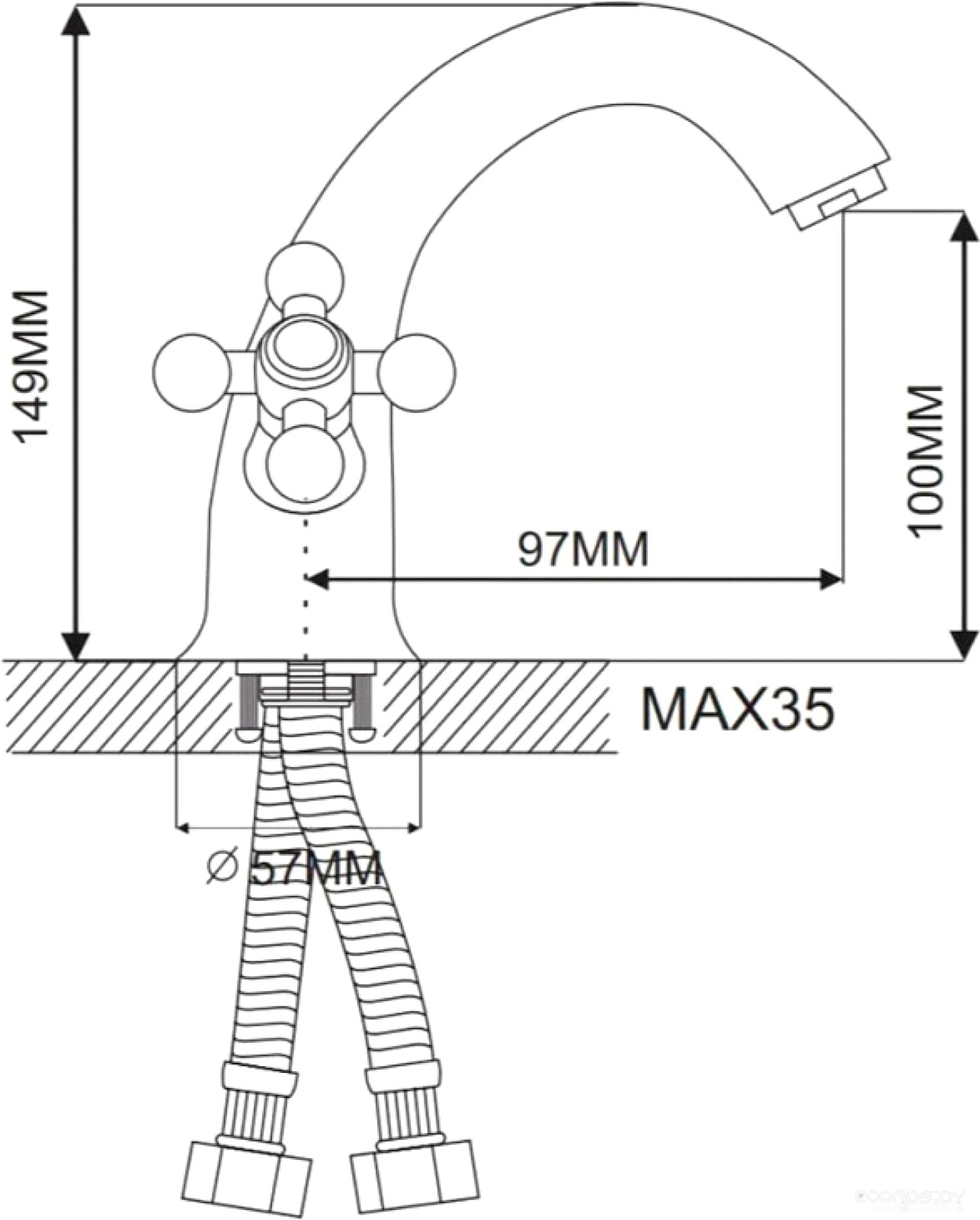 Смеситель Maxonor MN1019-5, фото 2