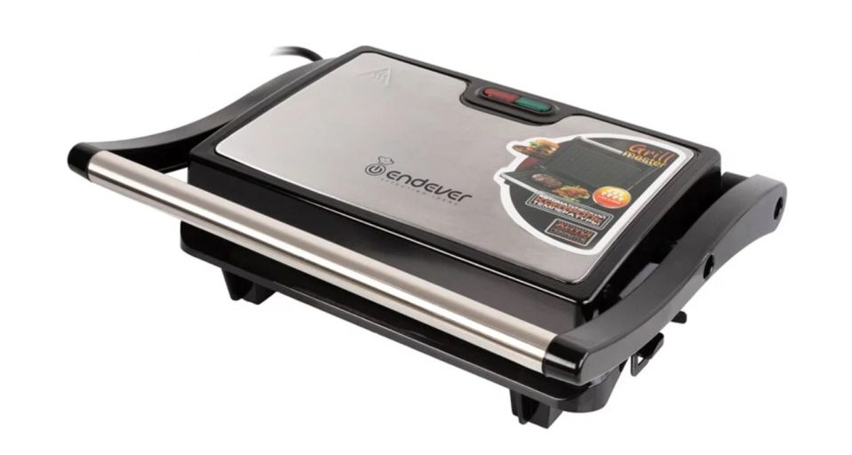 Электрогриль Endever Grillmaster 114 (серебристый)