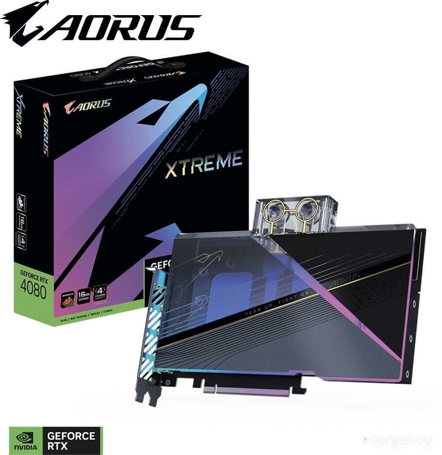 Видеокарта Gigabyte Aorus GeForce RTX 4080 16GB Xtreme Waterforce WB GV-N4080AORUSX WB-16GD, фото 8