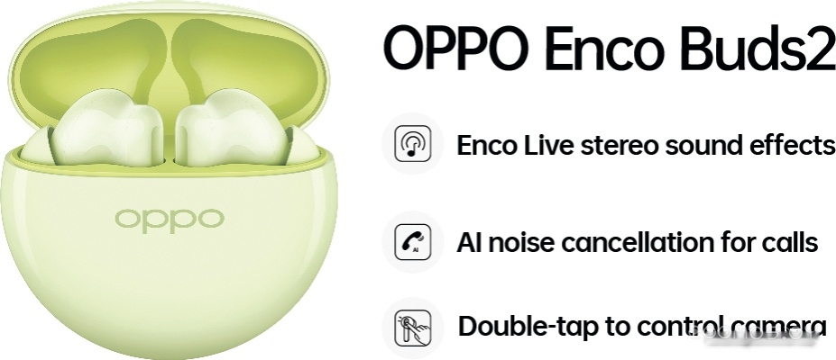 Наушники OPPO Enco Buds 2 (зеленый), фото 2