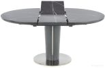Кухонный стол Halmar Ricardo 120-160/120 (серый мрамор/темно-серый)