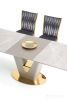 Кухонный стол Halmar Valentino 160 (светло-серый/золотой)
