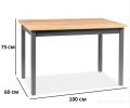 Кухонный стол Signal ADAM 100 (дуб ланселот/антрацит)