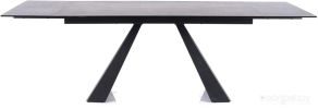 Кухонный стол Signal Salvadore Ceramic 160/240x90 (серый мрамор/черный матовый)