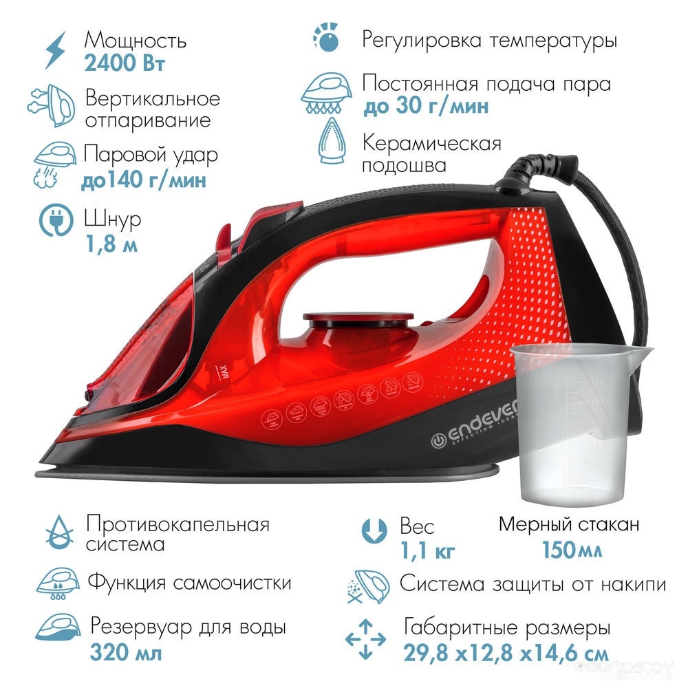 Утюг Endever Delta-224, фото 3