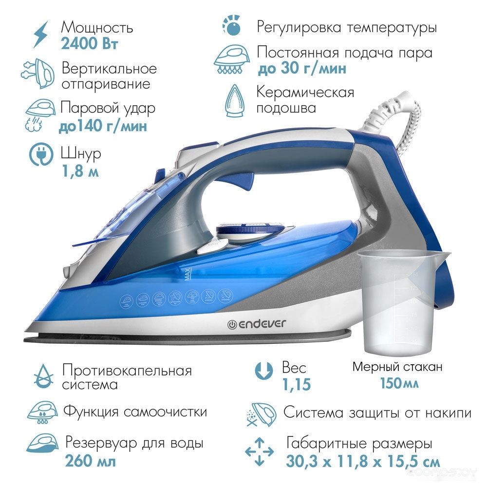 Утюг Endever Delta-217, фото 4