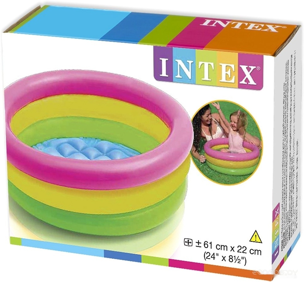 Надувной бассейн INTEX Радуга 61x22, фото 2
