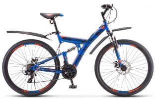 Велосипед Stels Focus MD 27.5 21-sp V010 2020 (Blue/Red)