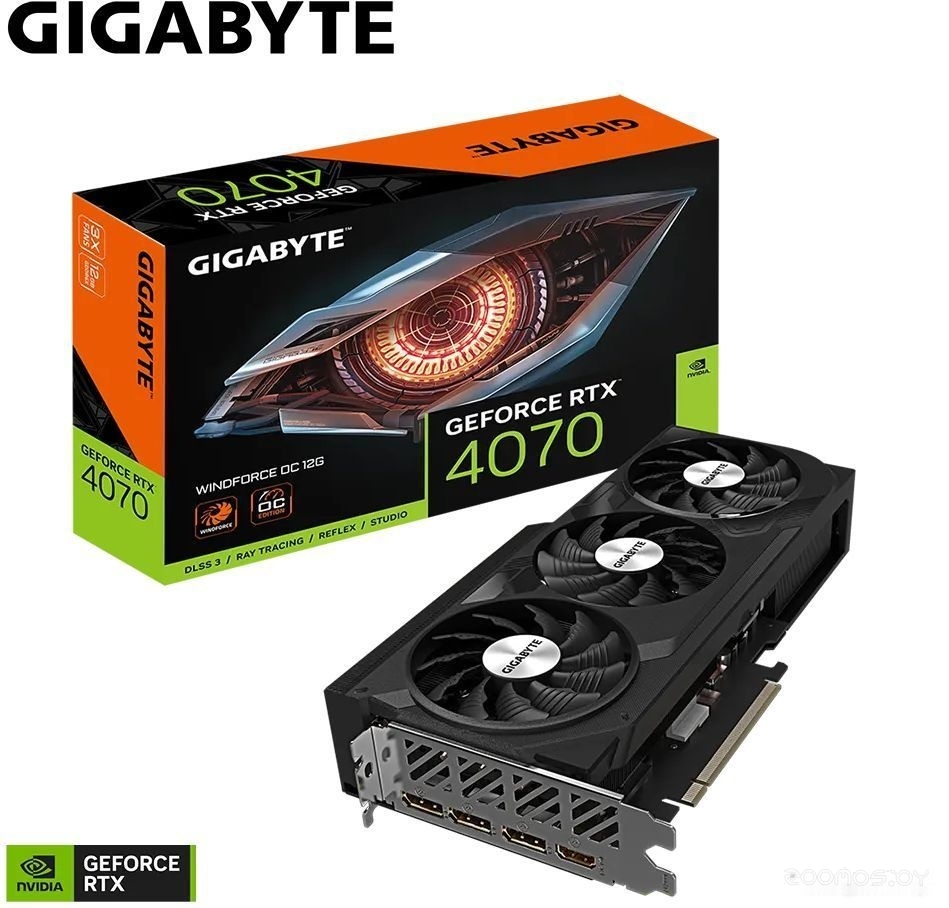 Видеокарта Gigabyte GeForce RTX­­ 4070 WindForce OC 12G GV-N4070WF3OC-12GD, фото 3