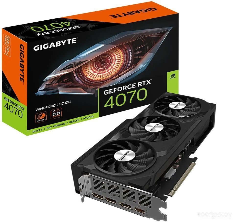 Видеокарта Gigabyte GeForce RTX­­ 4070 WindForce OC 12G GV-N4070WF3OC-12GD, фото 2