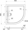 Душевой поддон Cezares TRAY-AS-R-90-30-NERO