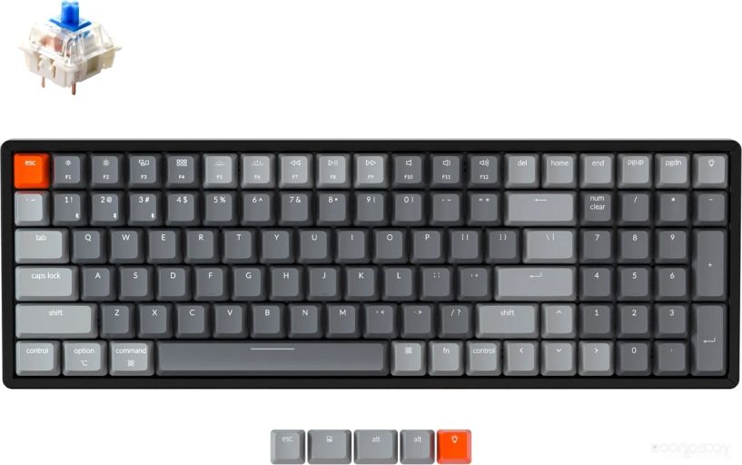 Клавиатура Keychron K4 V2 RGB K4-C2-RU (Gateron G Pro Blue), фото 1