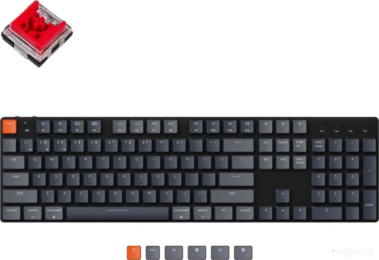 Клавиатура Keychron K5 SE RGB K5SE-E1-RU (Keychron Low Profile Optical Red)