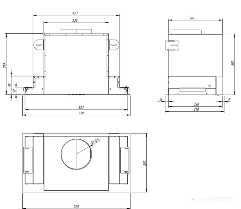 Кухонная вытяжка AKPO Neva Glass II 60 WK-10 (черный), фото 2