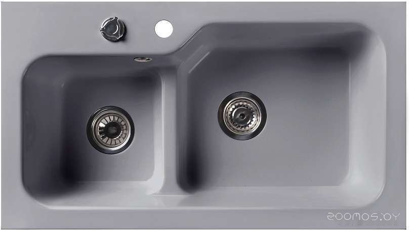 Кухонная мойка Belux SG-REC-DUO 8045 (серый сланец), фото 1