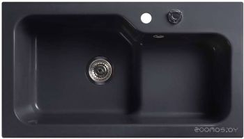 Кухонная мойка Belux SG-REC-HALF-8045-01 (черный обсидиан)